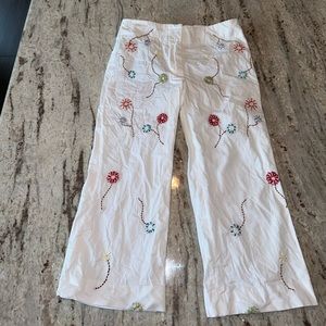 NWT Girls size 5 beaded floral pants